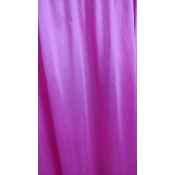 90's Vintage Deadstock Shadowline Nylon Pink with Lace Night Gown - Picture 9 of 12